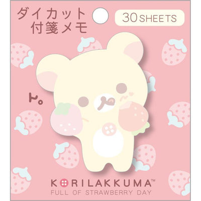 Die-Cut Sticky Notes Korilakkuma - Full of Strawberry Day 2
