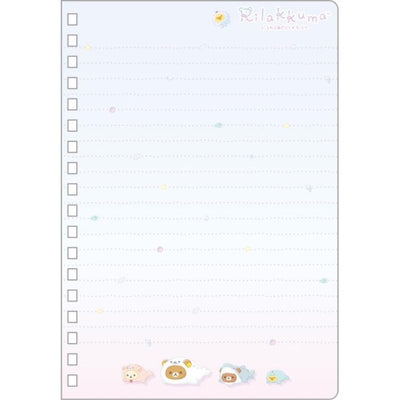 Rilakkuma Notebook B6 met Ringband - Ocean Relax Mood - Pink