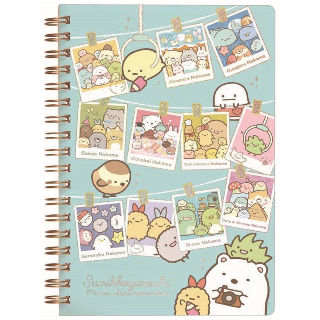Sumikkogurashi Notebook met Ringband - Everyone Gathers - Polaroids