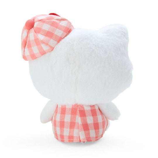 Sanrio Keychain Plush Gingham Casquette - Hello Kitty