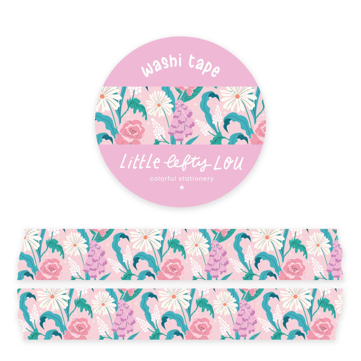 Washi Tape - Pink Flower Pattern