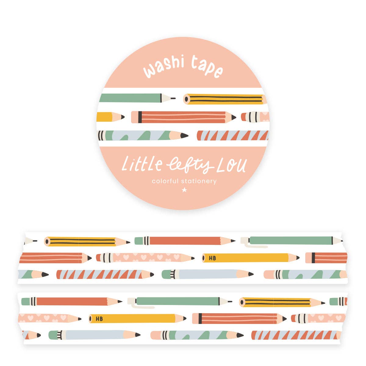 Washi Tape - Colourful Pencils