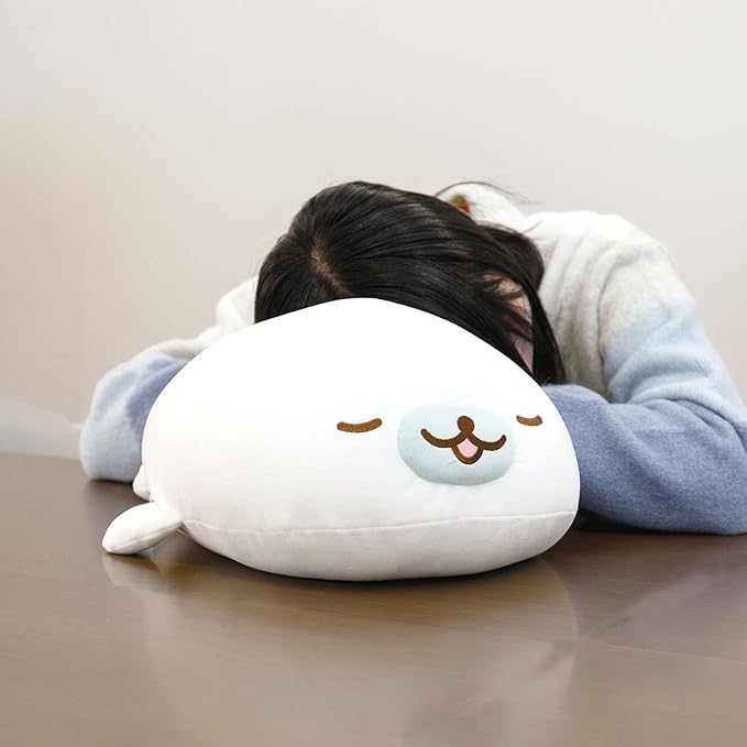 Large MochiMochi Plush - Mamegoma: I Love Fluffiness - White Goma