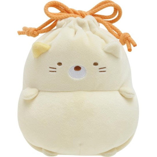 San-X Round Belly Drawstring Bag - Sumikko Gurashi - Neko