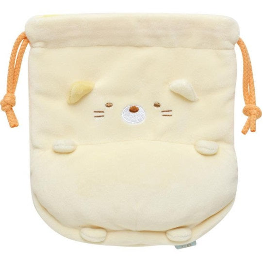 San-X Round Belly Drawstring Bag - Sumikko Gurashi - Neko