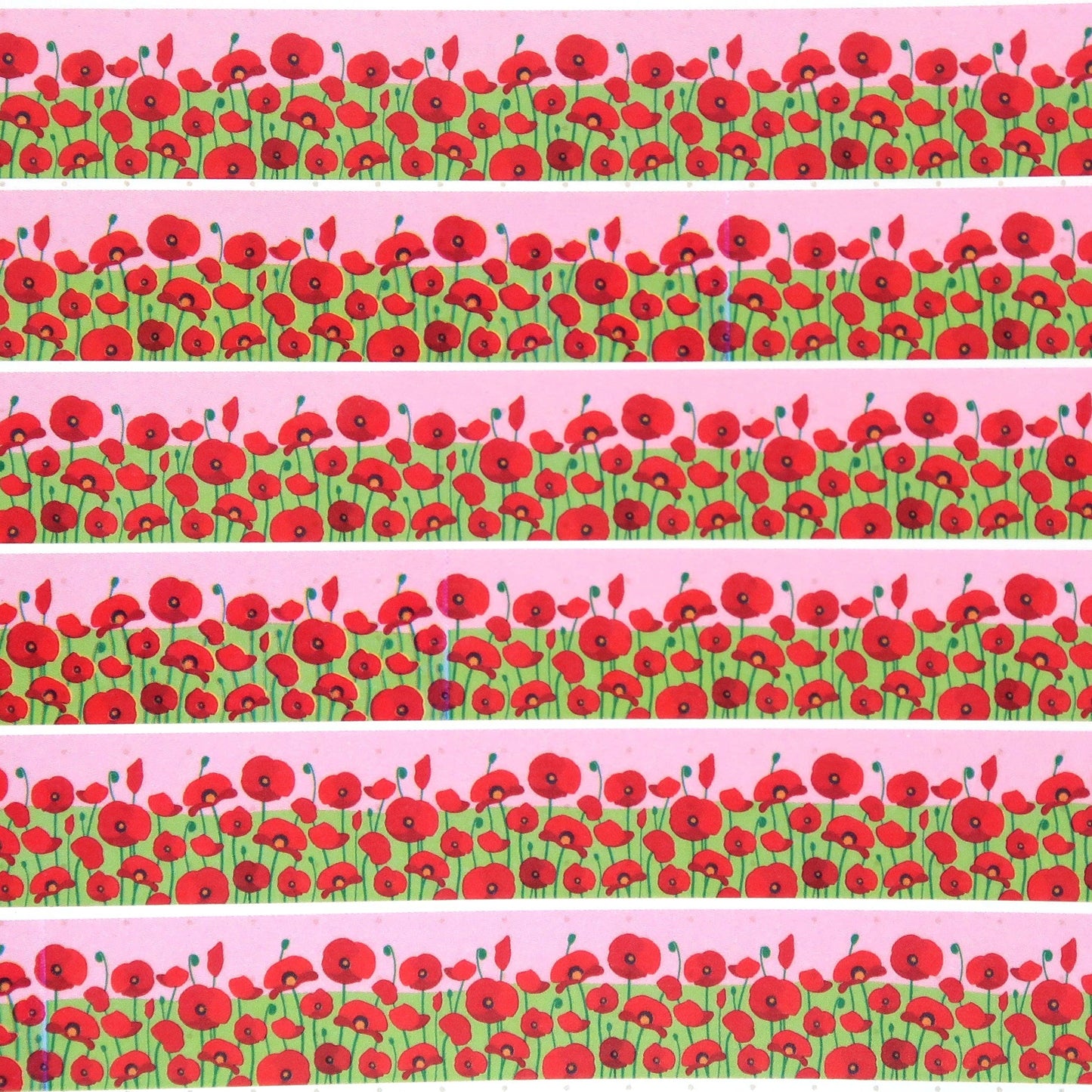 Washi Tape - Poppies Border