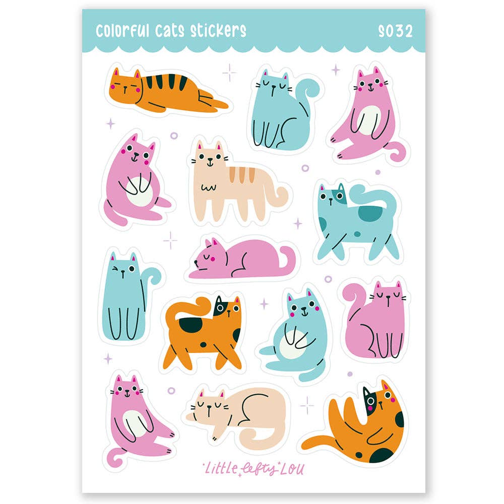 Stickervel Colourful Cats