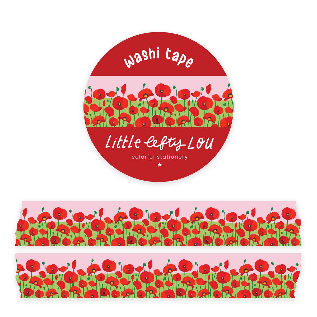 Washi Tape - Poppies Border
