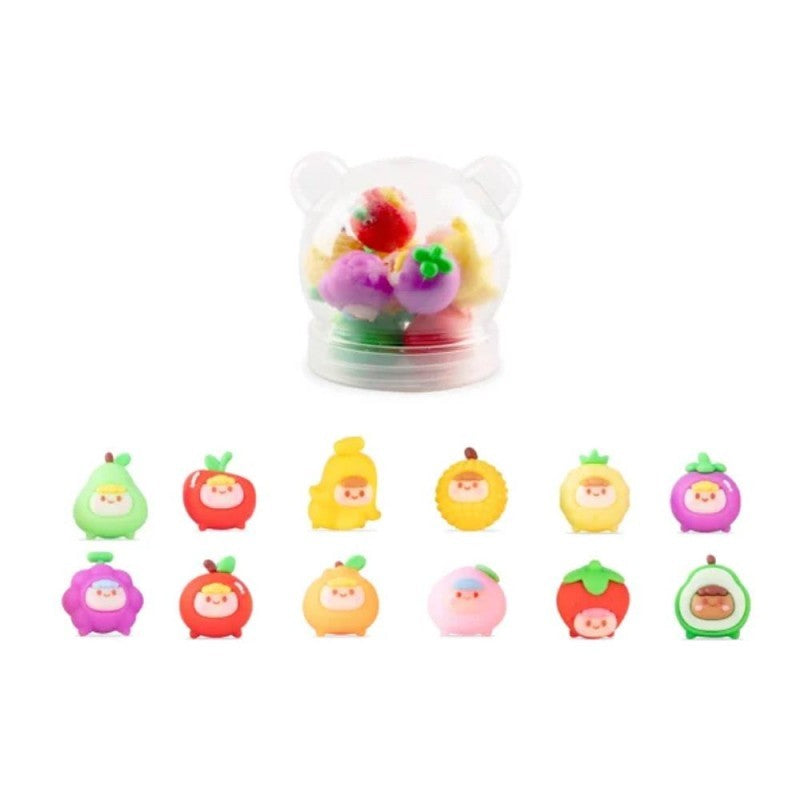Kawaii Fruits Mini Eraser Set - 12 gummetjes