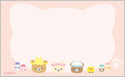 Mini Briefpapierset - Rilakkuma Cat Public Bathhouse - Pink