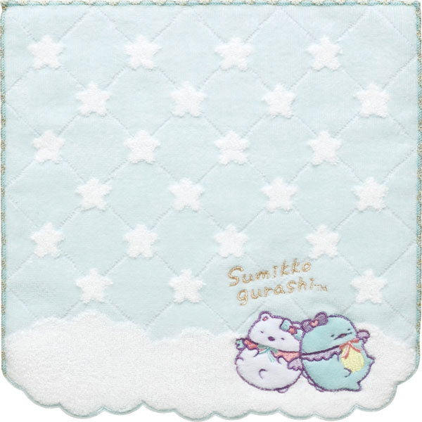 Mini Handdoekje 24 cm x 24 cm - Sumikko Gurashi Angelic Idol - Shirokuma & Tokage