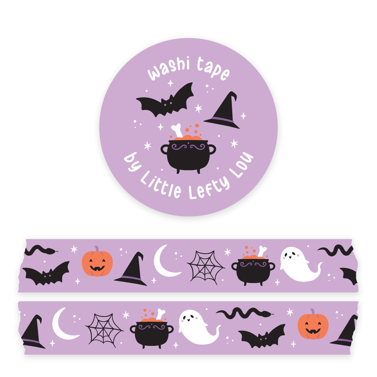 Washi Tape - Halloween Witch Purple
