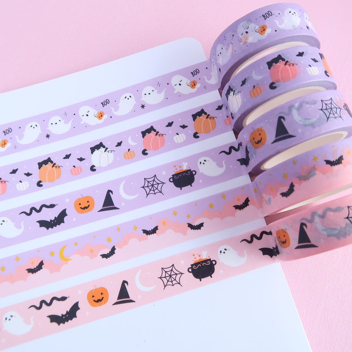 Washi Tape - Halloween Witch Purple