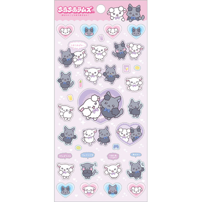 San-X Chia Chia Rams Sticker Sheet - Pink