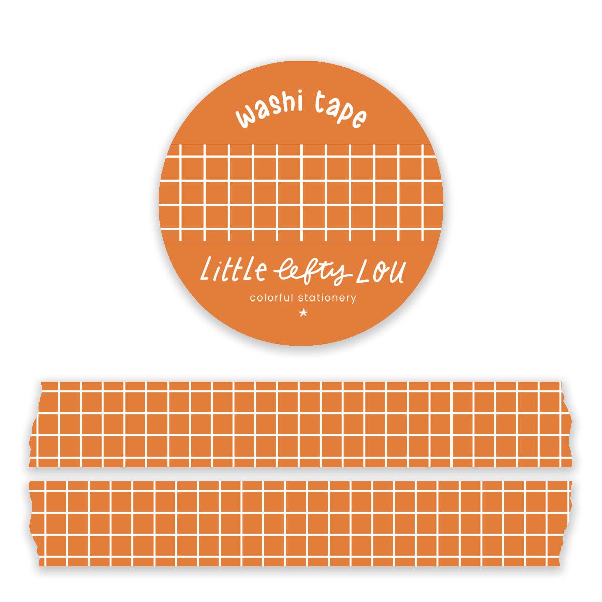 Washi Tape - Orange Grid
