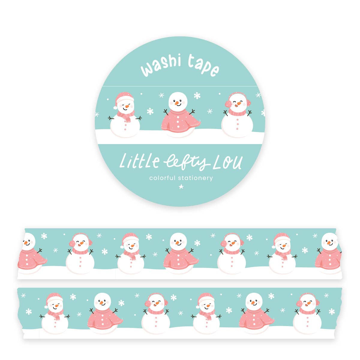 Washi Tape - Pastel Snow Dolls