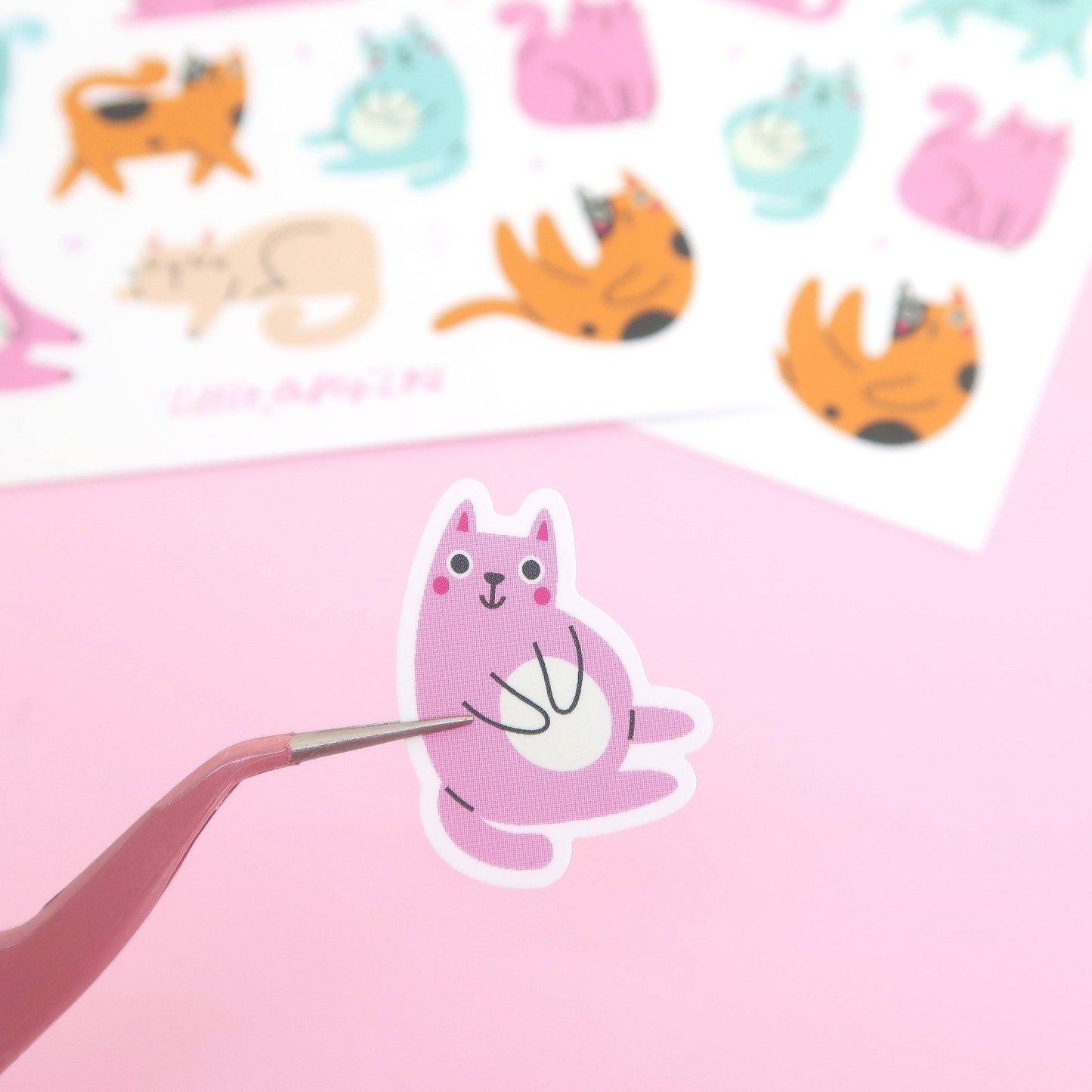 Stickervel Colourful Cats