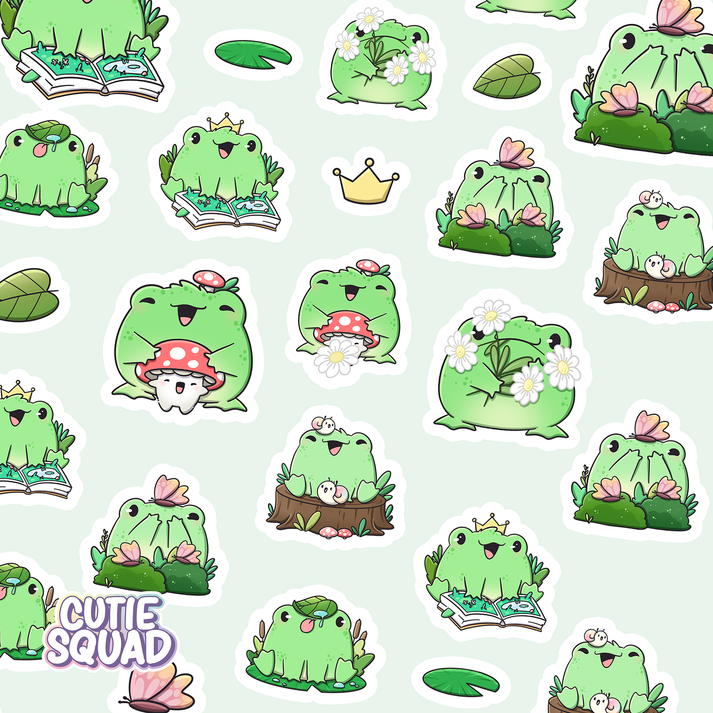 Stickervel - Garden Frogs - CutieSquad
