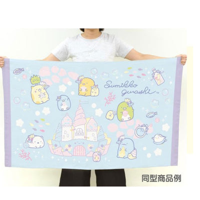 Badhanddoek 130 x 75 cm - Sumikko Gurashi Sea Castle Pink