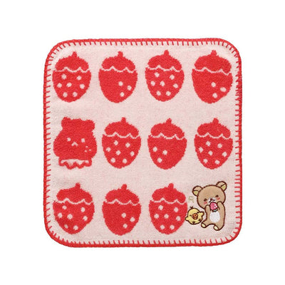 Mini Handdoekje 25 cm x 25 cm - Rilakkuma - Full of Strawberry Day