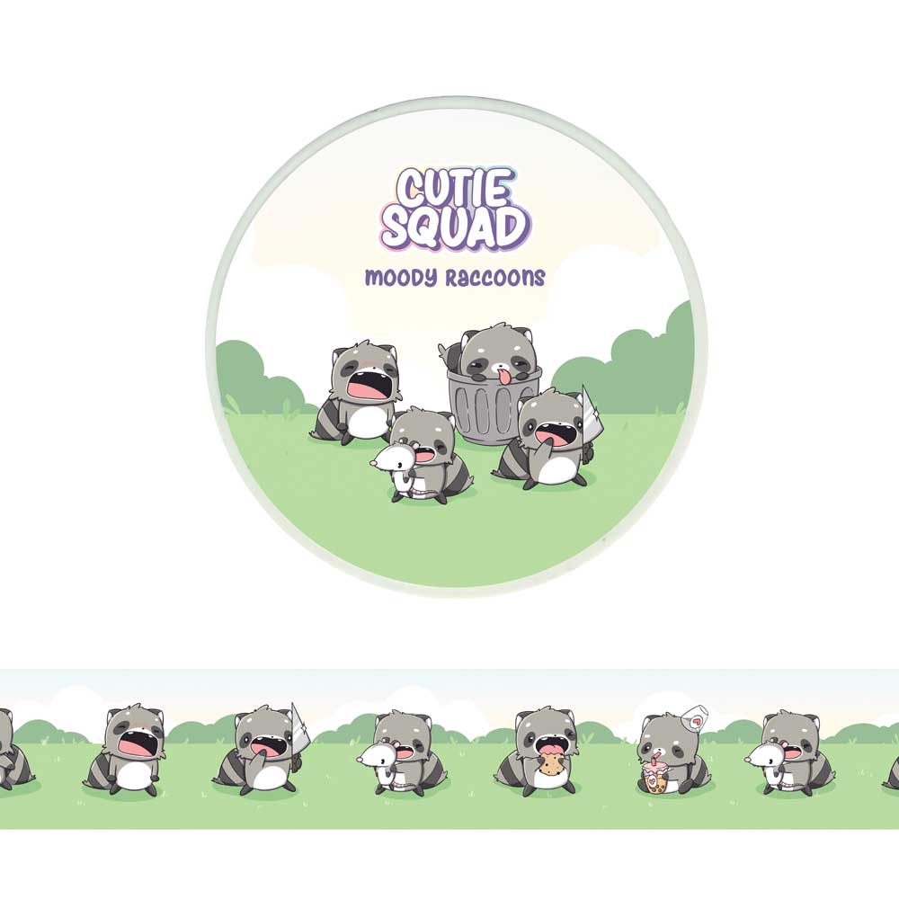 Washi Tape - Moody Raccoons - CutieSquad