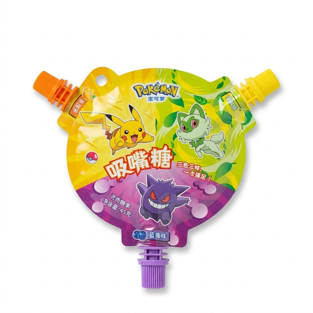 Pokémon Squeeze Candy Trio – Orange, Lemon & Blueberry