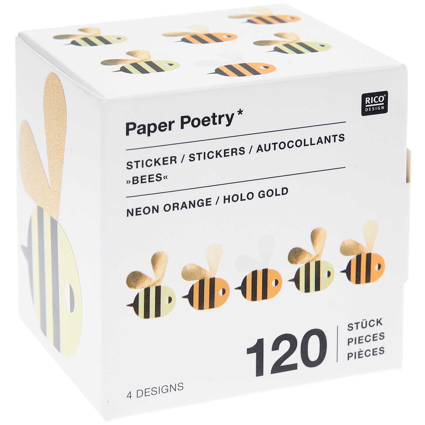 Stickers op rol - 120 stickers - Bees