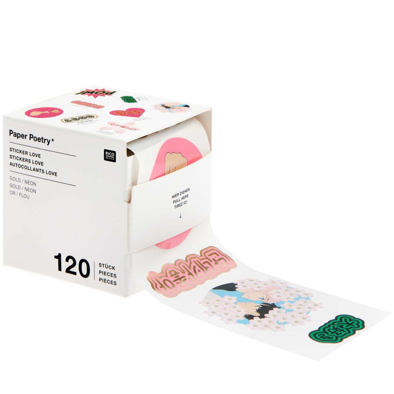 Stickers op rol - 120 stickers - Manga Love