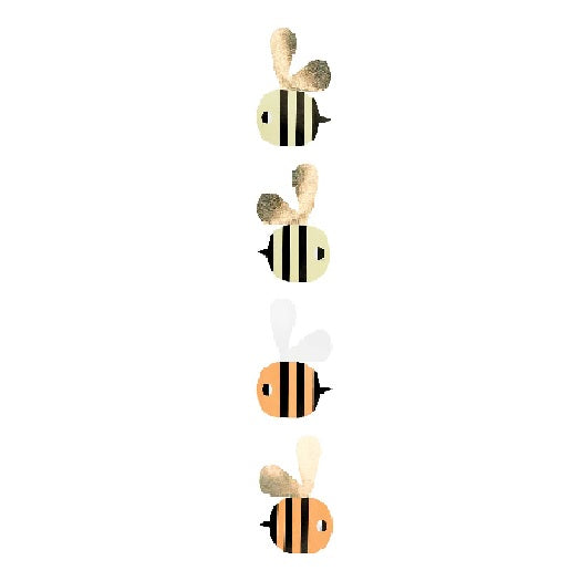 Stickers op rol - 120 stickers - Bees