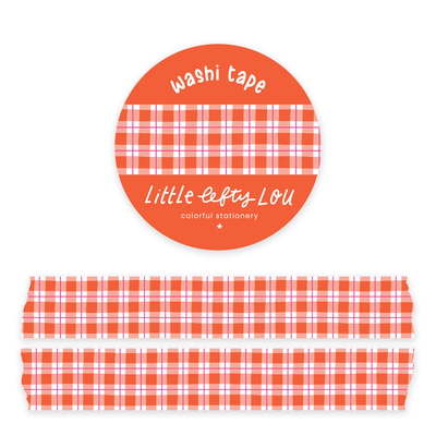 Washi Tape - Orange Plaid - Little Lefty Lou