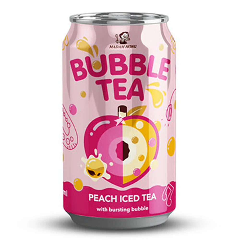 Madam Hong Bubble Tea - Peach Popping Iced Tea