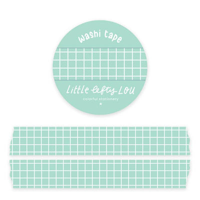 Washi Tape - Mint Grid