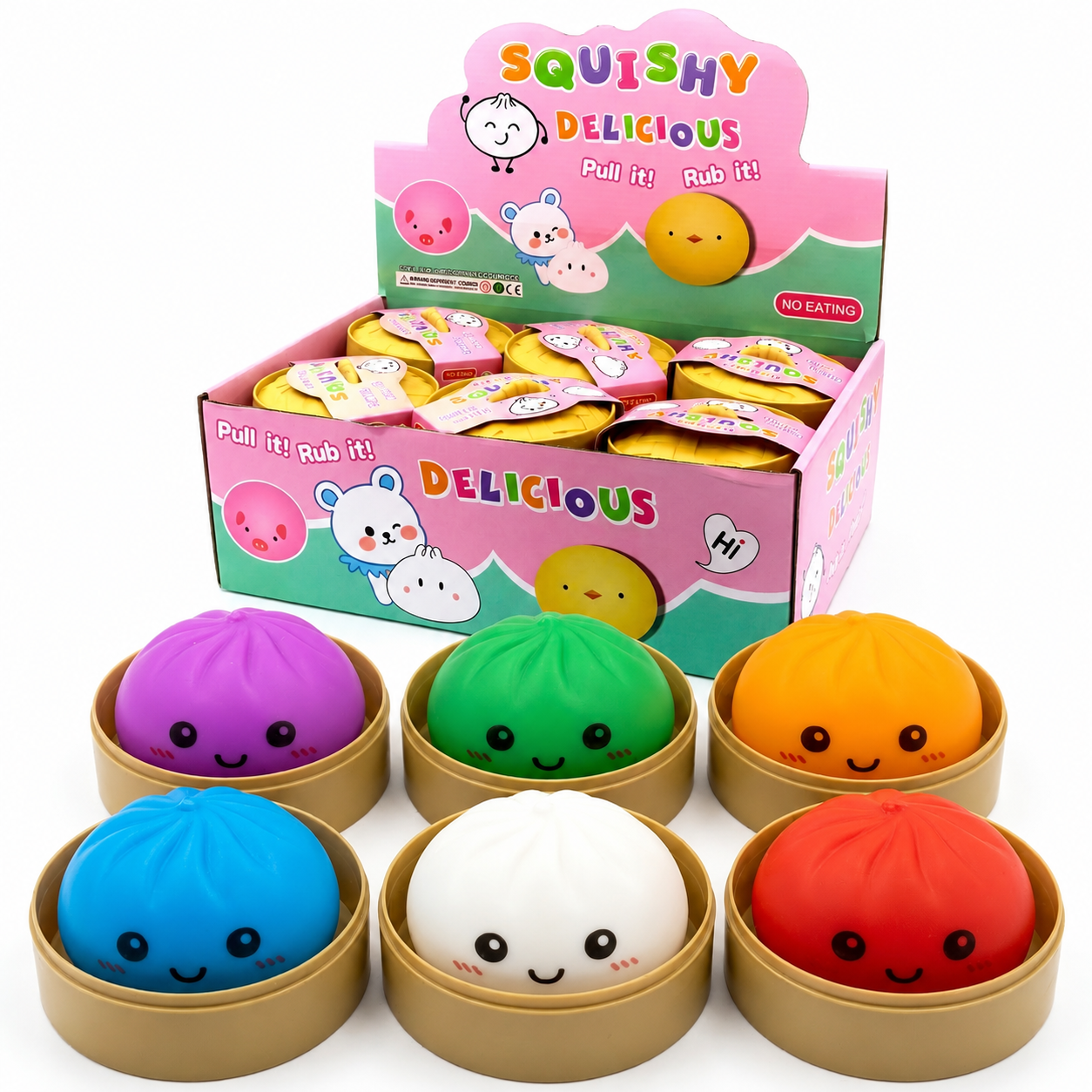 Coloured Squishy Dumpling - 1x Surprise kleur Squeezy