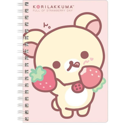Korilakkuma Notebook B6 met Ringband - Full of Strawberry Day - Pink
