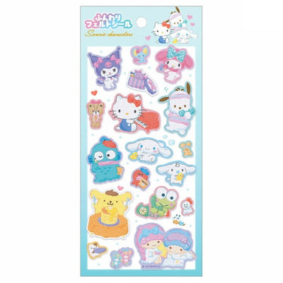 Stickervel Vilt - Sanrio Characters Blue