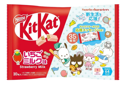KitKat Mini Strawberry Milk - Sanrio Characters - Zak 10 Stuks