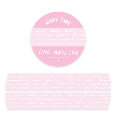 Washi Tape - Pink Script