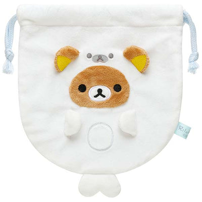 Rilakkuma Drawstring Bag - Ocean Relax Mood - Seal