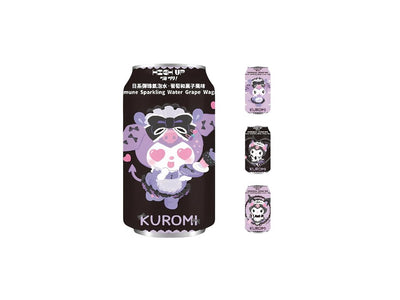 Sanrio Drink Kuromi Japanese Sparkling Water - Grape Wagashi Flavour