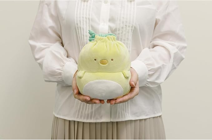 San-X Round Belly Drawstring Bag -  Sumikko Gurashi - Pengin