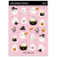 Stickervel A6 Pink Cute Ghosts- Little Lefty Lou