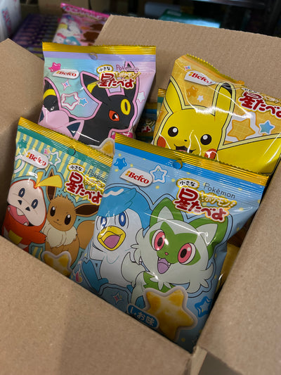 10 STUKS - Pokémon Hoshi-Tabeyo Rice Crackers - Salt THT 12–9-2026