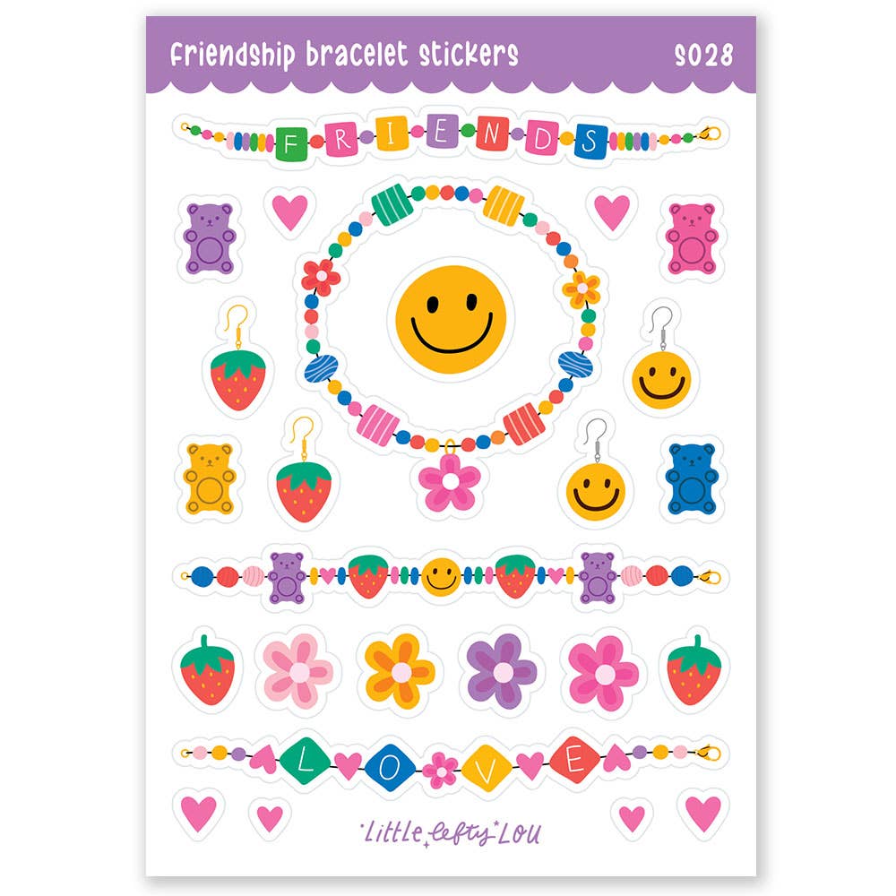 Kawaii Stickervel Holo Glitter BFF-bracelets