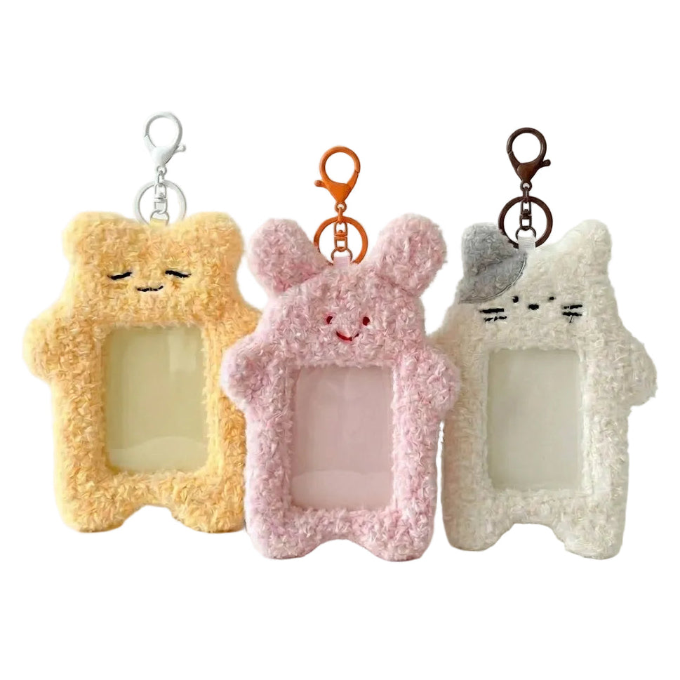Fluffy Card Holder Keychain - Pick One