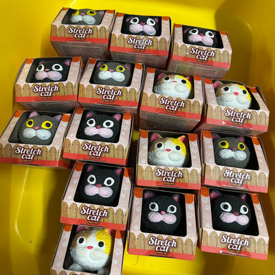 Kawaii Garage/Faulty Sale 🧡👑 FAULTY stretch cat toy surprise color 1 pcs black/grey/patches (#8)