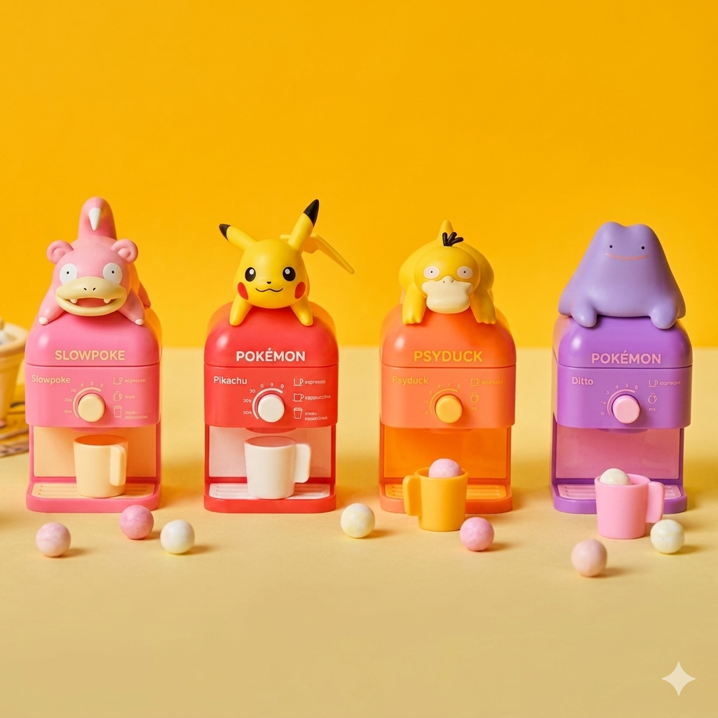 Pokemon - Coffee Machine Collectible Toy with Candy