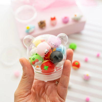 Kawaii Animals Mini Eraser Set - 12 gummetjes