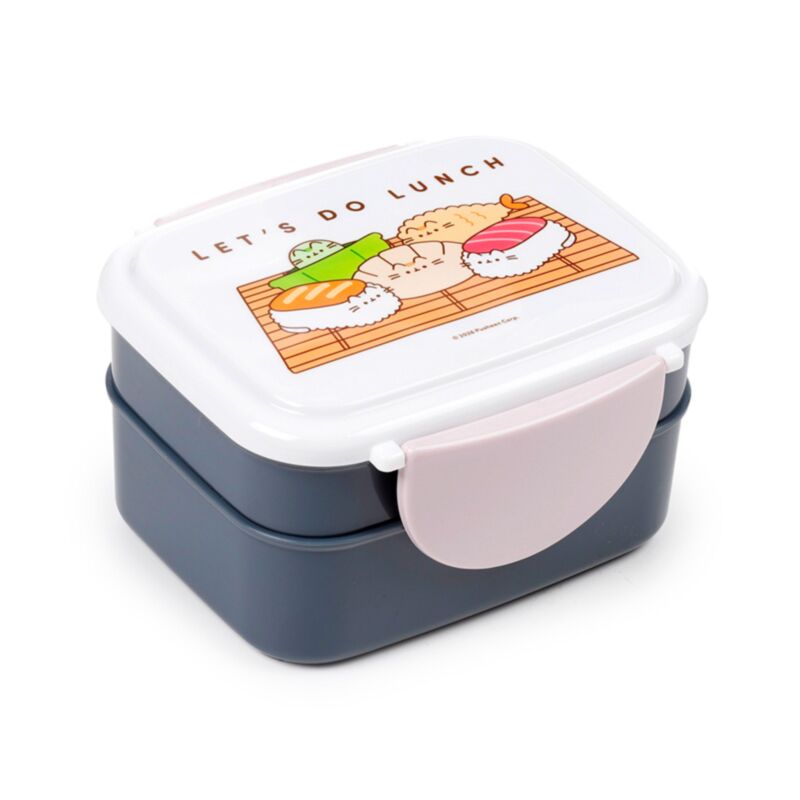 2 laags Lunchbox + Bestek - Pusheen Sushi Club