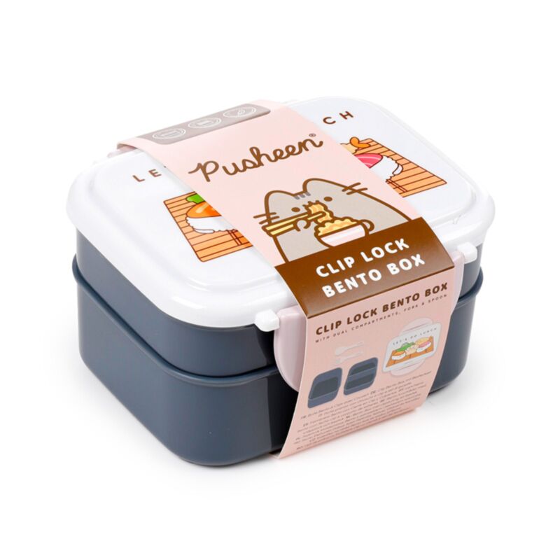 2 laags Lunchbox + Bestek - Pusheen Sushi Club