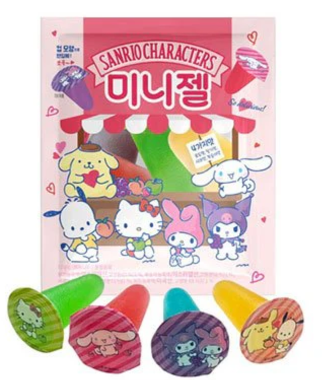 Sanrio Characters Jellies in a Cup - Apple, Strawberry, Grape & Peach
